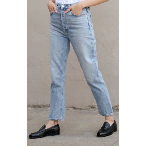 Agolde Denim - Agolde | Riley Hi Rise Double Pocket Straight Crop in Pressure / size 26